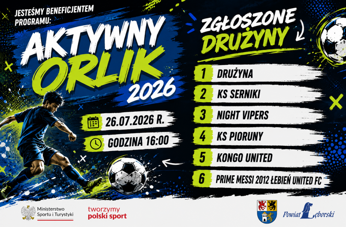 Drużyny Powiatowej Ligi Piłki Nożnej - Aktywny Orlik 2026